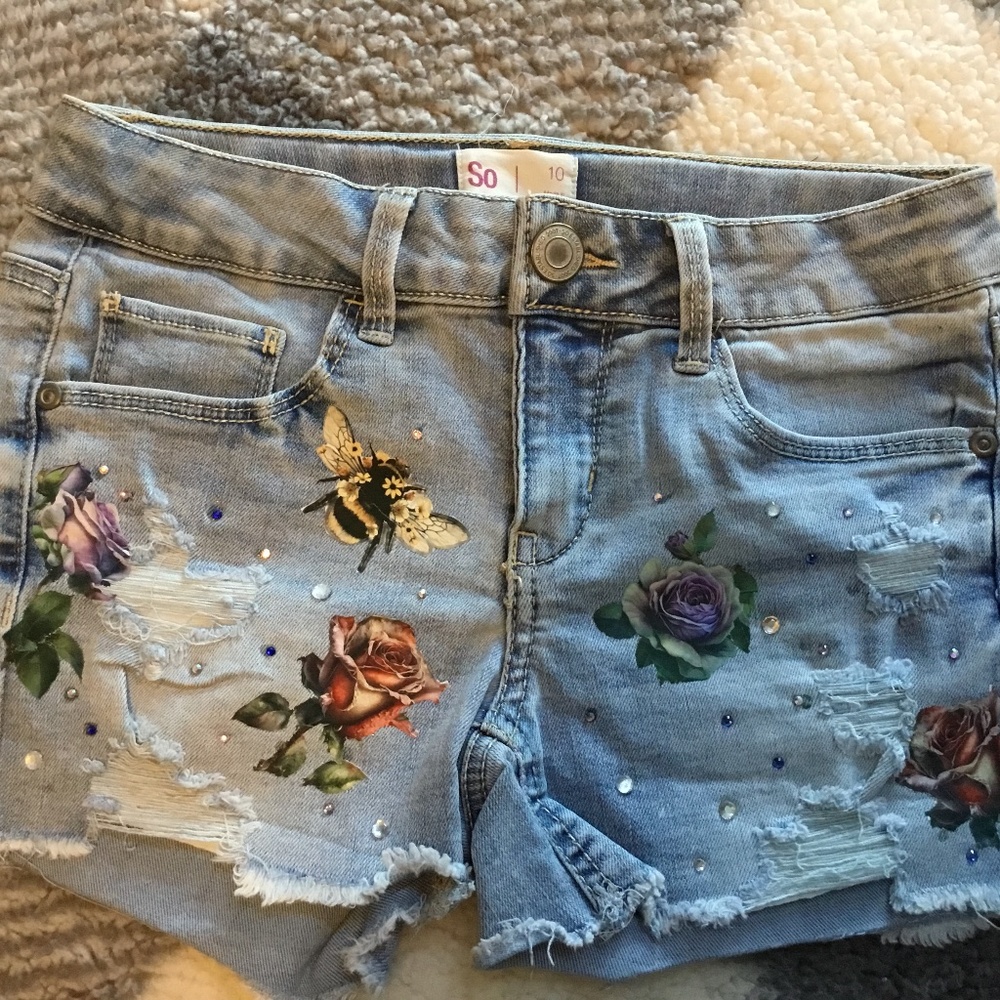 Denim shorts